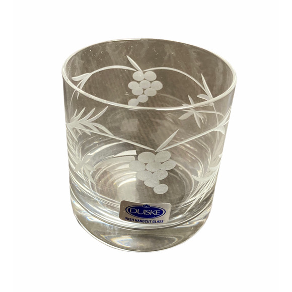 Duiske NEW Irish Handcut Glass Moira Set of 6 10 oz Whiskey Glasses Vine Pattern - Picture 2 of 3